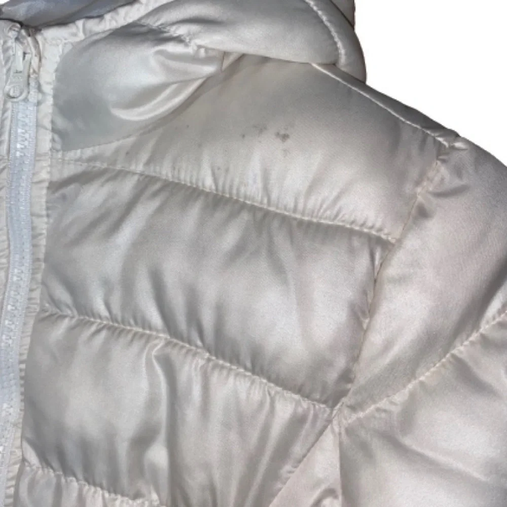 Old Navy Girls Cream Puffer Coat Size Large (10-12)